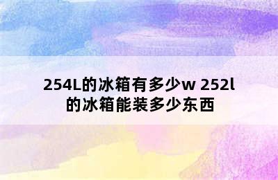 254L的冰箱有多少w 252l的冰箱能装多少东西